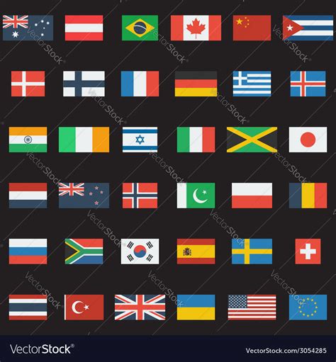 World Flags Royalty Free Vector Image - VectorStock