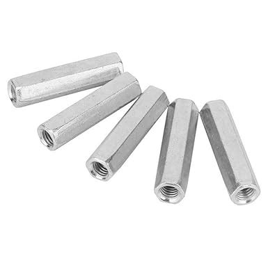 5pcs M850 Carbon Steel Galvanized Long Rod Nuts Hex Sleeve Nut Standoff ...