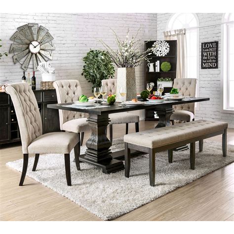 black dining room bench