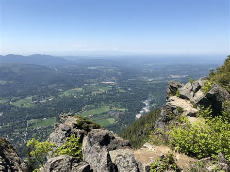 From the top of Mount Si, WA, just 45 minutes outside of Seattle. The ...