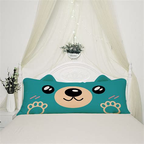 Blue Bear Long Bed Pillow For Kids Room – The Purple Tree