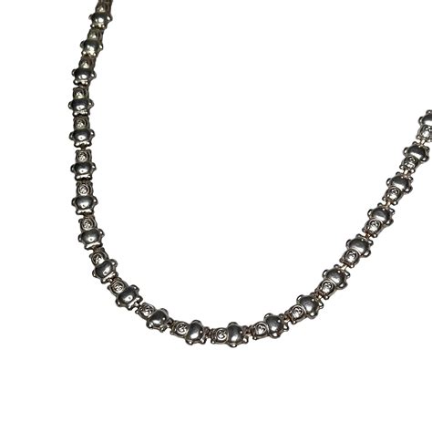vintage Italian silver "bear" link chain necklace | NOIR ONLINE