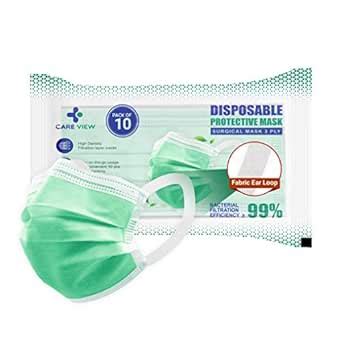 Careview N95 3 Ply Disposable Face Mask with FABRIC Earloop, Certified ...