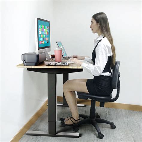 Hand Cranked Height Adjustable Sit Stand Desk I Manual Height Adjustab ...