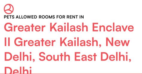 Greater Kailash Enclave II Greater Kailash, New Del... – Roomies.co.in