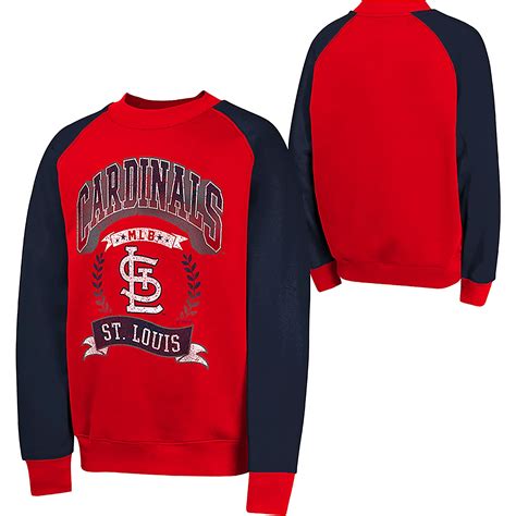 Outerstuff Boys' St. Louis Cardinals Bullpen Fleece Crew Sweatshirt ...