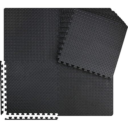 Horianzo 4 pcs 1Inch/25mm Gym Floor mat for Heavy Workouts, Puzzle ...