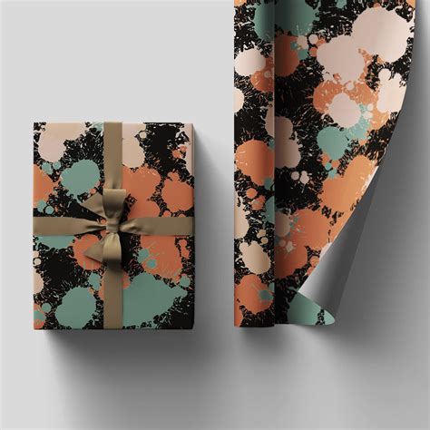 Colours wrapping sheets+note cards (set of 5)