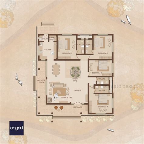 Revive Traditional Courtyards for Modern Indian Home – Ongrid Design