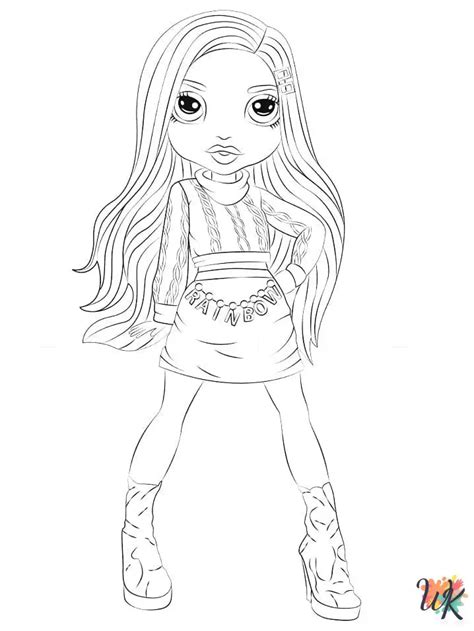 33 Rainbow High Coloring Pages For Kids - ColoringPagesWK