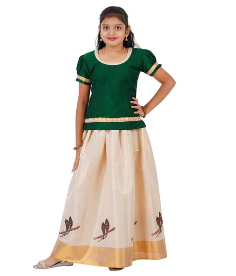 Buy SKV ETHNIVERSE Padmavathi's kerala cotton tissue print pattu ...