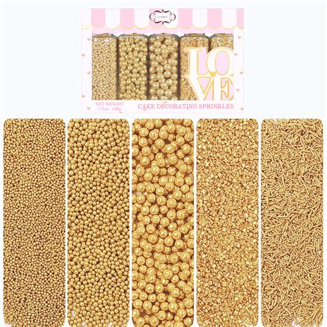Sprinkles for Cakes & Cupcakes Decoration | USP-17(CH Gold) – Confect