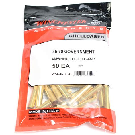 Winchester 45-70 Government Brass 50 Count | Powder Valley Outdoors