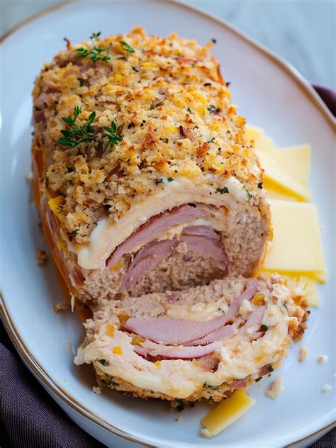 Easy Chicken Cordon Bleu Meatloaf Recipe