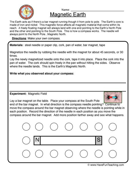 Magnet Worksheets - Have Fun Teaching