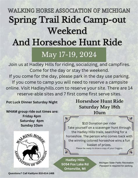 WHAM camping weekend and Horseshoe Scavenger Hunt, Hadley Hills, 17 May ...