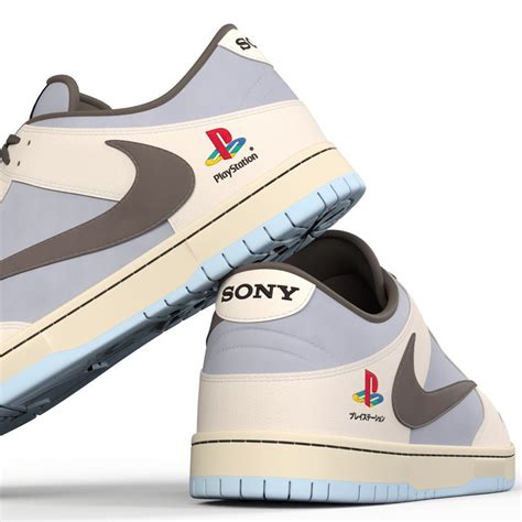 NIKE DUNK LOW TRAVIS SCOTT x PLAYSTATION Sneakers in 3D
