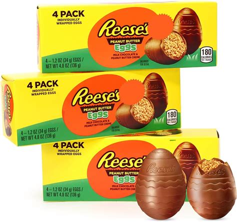 Amazon.com : Reese's, Milk Chocolate & Peanut Butter Mini Eggs, 7.4 ...
