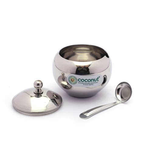 Coconut Stainless Steel - Ghee Pot for Storing & Serving Oil, Pickle ...