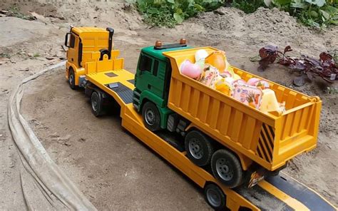 长达一米的儿童玩具车，平板拖头运输大卡车，卡车里有孩子的零食_哔哩哔哩 (゜-゜)つロ 干杯~-bilibili