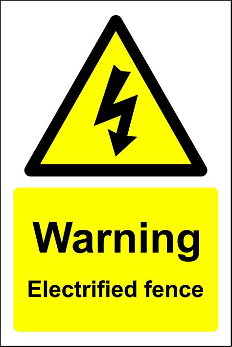 Buy Warning electrified fence electric safety sign - 3mm Aluminium sign ...