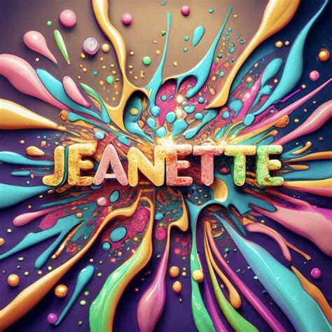 Colorful Painted Name Jeanette