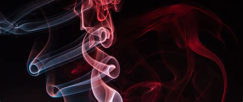 Download wallpaper 2560x1080 smoke, shroud, colored smoke, red dual ...