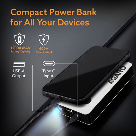 Primo Car Jump Starter, 12000mAh, Flashlight, Laptop Phones Charger – Agaro