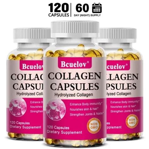 Bcuelov 3000mg Hydrolyzed Collagen Capsules with Multiple India | Ubuy