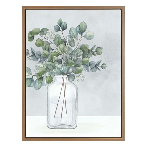 Honeybloom Framed Eucalyptus Canvas Wall Art | At Home