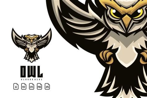 Owl Mascot Logo Graphic by maxs_graphic · Creative Fabrica