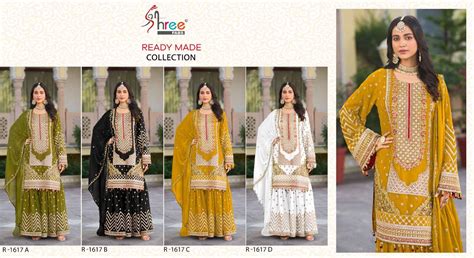 Shree R 1617 A To D Pakistani Ready Made Salwar Suits