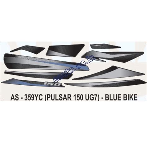 Graphics Sticker Set for Bajaj Pulsar 150 UG7 | Blue Vehicle | Both Si