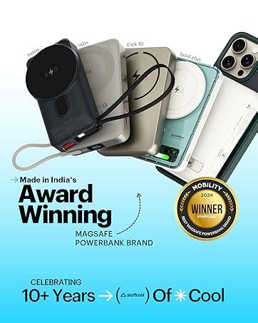 Stuffcool Nemo 10000mAh Compact Magnetic Wireless Charging Power Bank ...