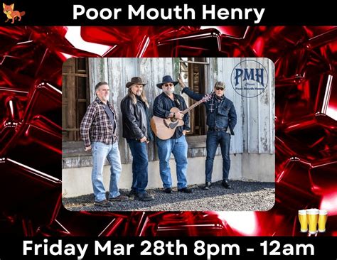Poor Mouth Henry at The Laughing Fox Tavern Friday March 28th 8pm ...