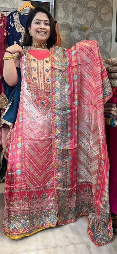 Pure Muslin Ritu Kumar Embroidered Shirt and Designer Dupatta 2