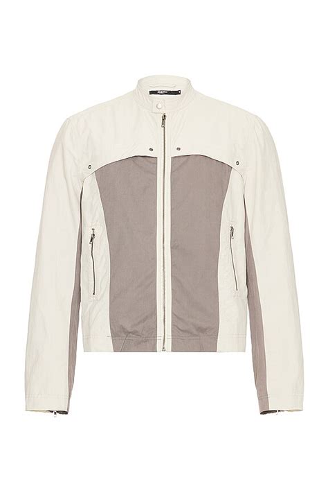 Jaded London Rider Jacket in White in White & Grey | REVOLVE