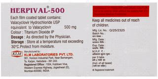 Herpival 500 MG | Order Herpival 500 MG Tablet Online at Truemeds