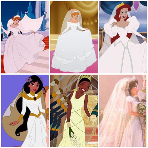 Disney princess in wedding dresses | Honestweddingadvice.com