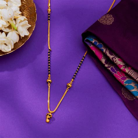 Midnight Beads Gold Modern Mangalsutra – PNG Jewellers
