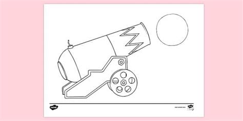 Cannon Ball Colouring | Colouring Sheets