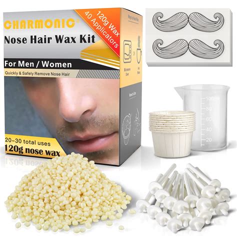 Charmonic 4.3oz/120g Nose Wax Kit for Men and Women, Quick & Painless ...
