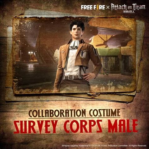 Get The New Male Survey Corps Bundle in Free Fire