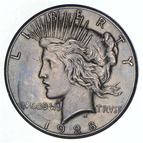 Rare - 1928 Peace Silver Dollar - Key Date of Series | Property Room