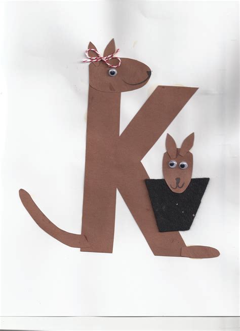 k is for kangaroo, alphabet craft | Alphabet crafts preschool, Alphabet crafts, Preschool letter ...