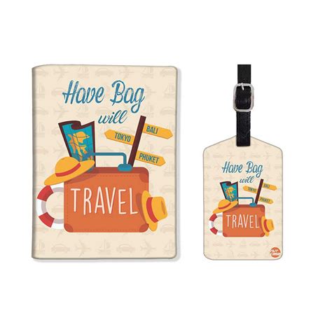 Passport Case Leather Holder with Single Luggage Tag – Nutcase