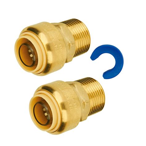 SUNGATOR Straight Connector Plumbing Fitting, Male Adapter 3/4 Inch by ...