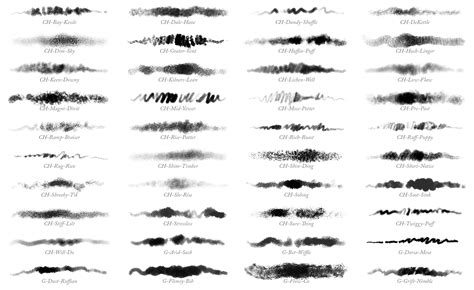 GrutBrushes Online Brush Stroke Reference - GrutBrushes.com