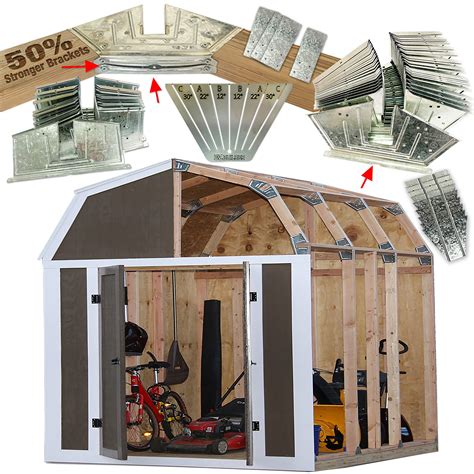 Buy EZBUILDER 70188 Barn Style Shed Instant Framing Kit, 7'x8', Metal ...