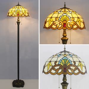 Jual Lampu Lantai Antik Bahan Kaca Stained Ukuran 160cm H X 40cm 110V ...